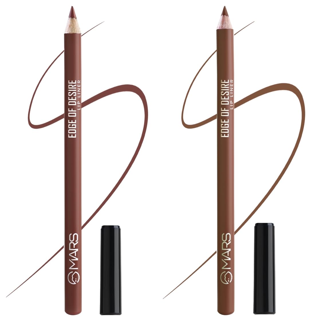 Matte Lip Liner One Swipe Smooth Long Lasting Lip Pencil (1.4gm) (02-DEEP DAWN) (12-BROWN MOCHA)