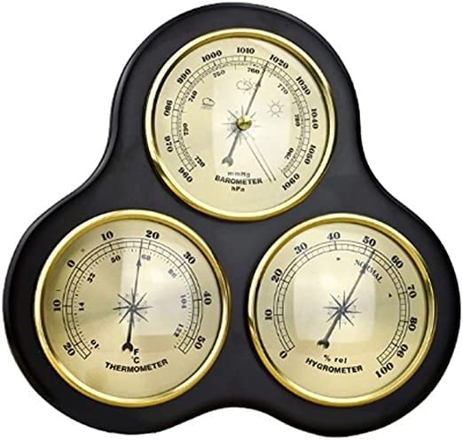 Traditional Weather Station, Barometer with Thermometer and Hygrometer No Batter
