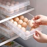 SHIMOYAMA Eggs Storage Tray | Holds up to 18 Eggs | Pack of 1 | Egg Holder with Lid Refrigerator...