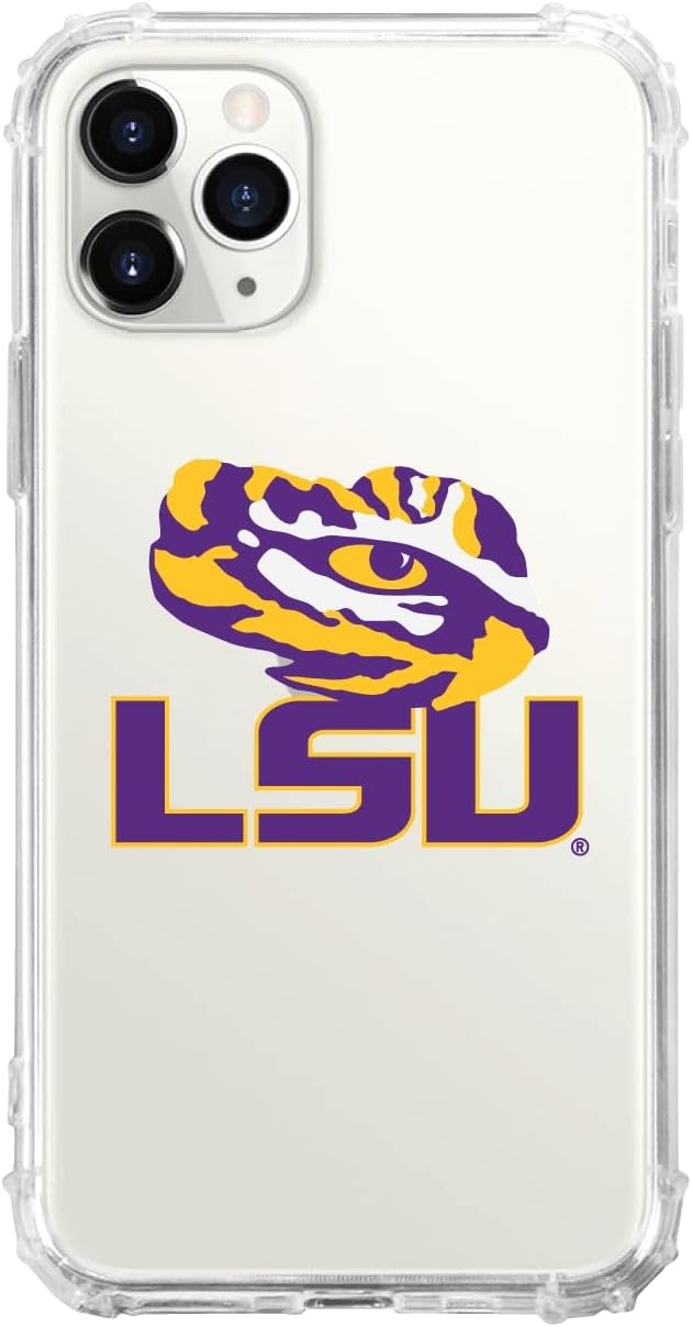 OTM Essentials Phone Case, Tough Edge, Louisiana State University iPhone 14 Pro Max/Classic White