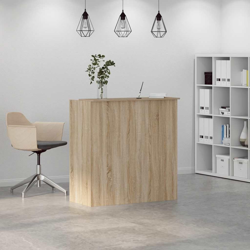vidaXL Mostrador de recepción Roble Sonoma 100x50x103,5 cm Madera de ingeniería