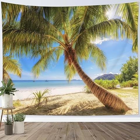 FENDROM Tropical Beach Tapestry for Home Decor Cover