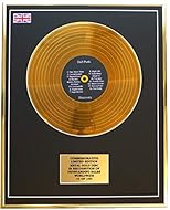Un disco de metal dorado de edición limitada Limitado a sólo 100 Estos discos están hechos de metal Marco de aluminio dorado de 40 x 50 cm Comienza a coleccionar estas pantallas únicas ahora