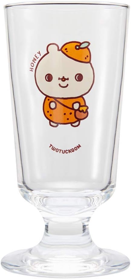 TWOTUCKGOM Goblet Glass - HONEYGOM - TTG 9.97 oz Drinkware Made of Glass for Hot Cold Beverage Iced Tea Any Drinks Juice