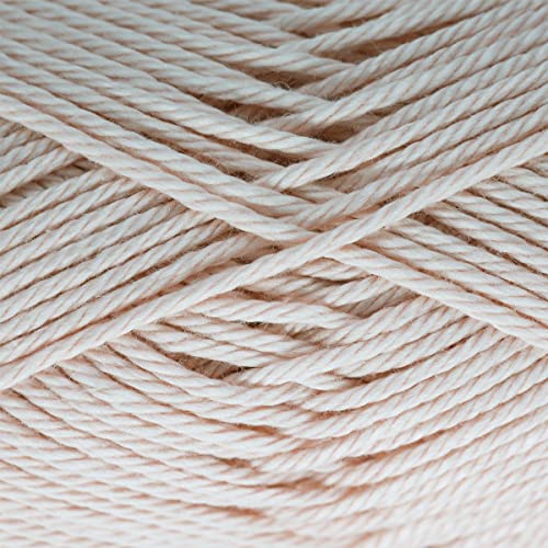 Image of Estako Royal Cotton, (4 Skeins Pack) 100% Mercerized Giza Cotton Yarn, Soft, Super Fino for Crochet and Knitting (4 x 1.76 Oz) / (4 x 137 Yrds) (5097 - Nude)