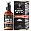 Retinol-serum-for-face-2oz-with-Hyaluronic-Acid-Vitamin-A-and-E-Aloe-Vera-Anti-aging-moisturizer-Fade-Dark-Spots-Clinical-Strength-Formula-by-InstaSkinCare InstaSkincare DOUBLE SIZED (2Oz) Retinol Serum for Face with Hyaluronic Acid + Vitamin E and A + Aloe Vera Anti-Aging Serum Pore Tightener Fade Dark Spots Clinical Strength Formula