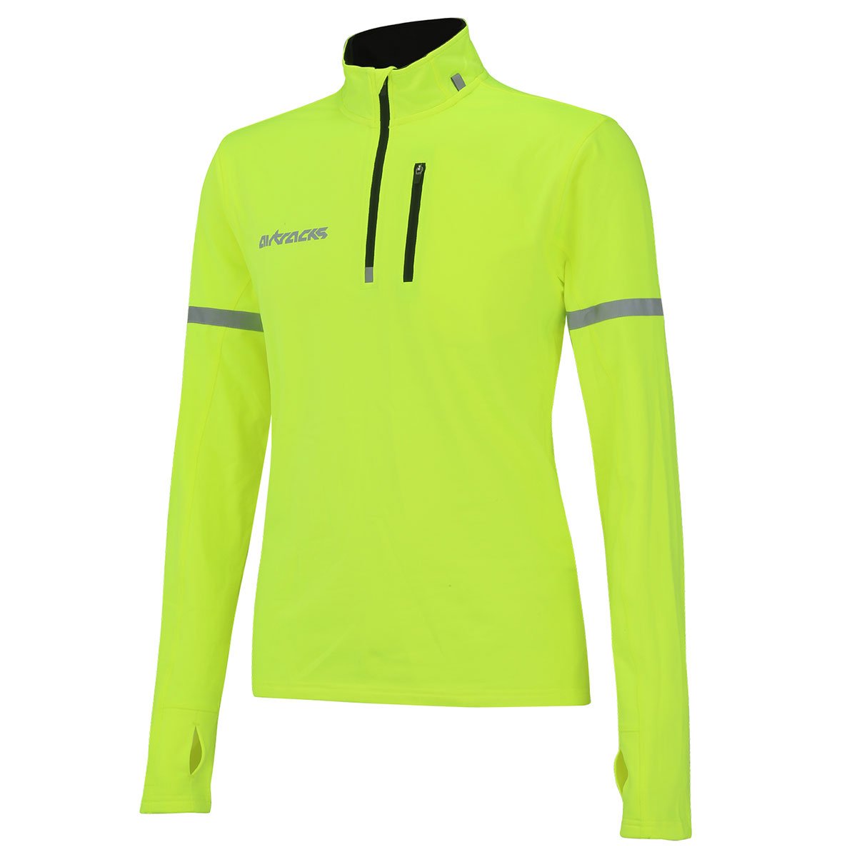 Airtracks Herren Winter Radtrikot Set - Thermo Fahrradhose Lang + Thermo Fahrradtrikot Langarm - Atmungsaktiv - Reflektoren