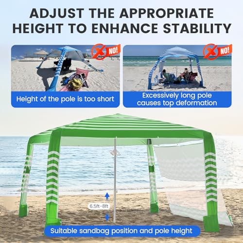 Save 32% on Zeraty 8x8 Beach Cabana with UPF 50+ - Image 8
