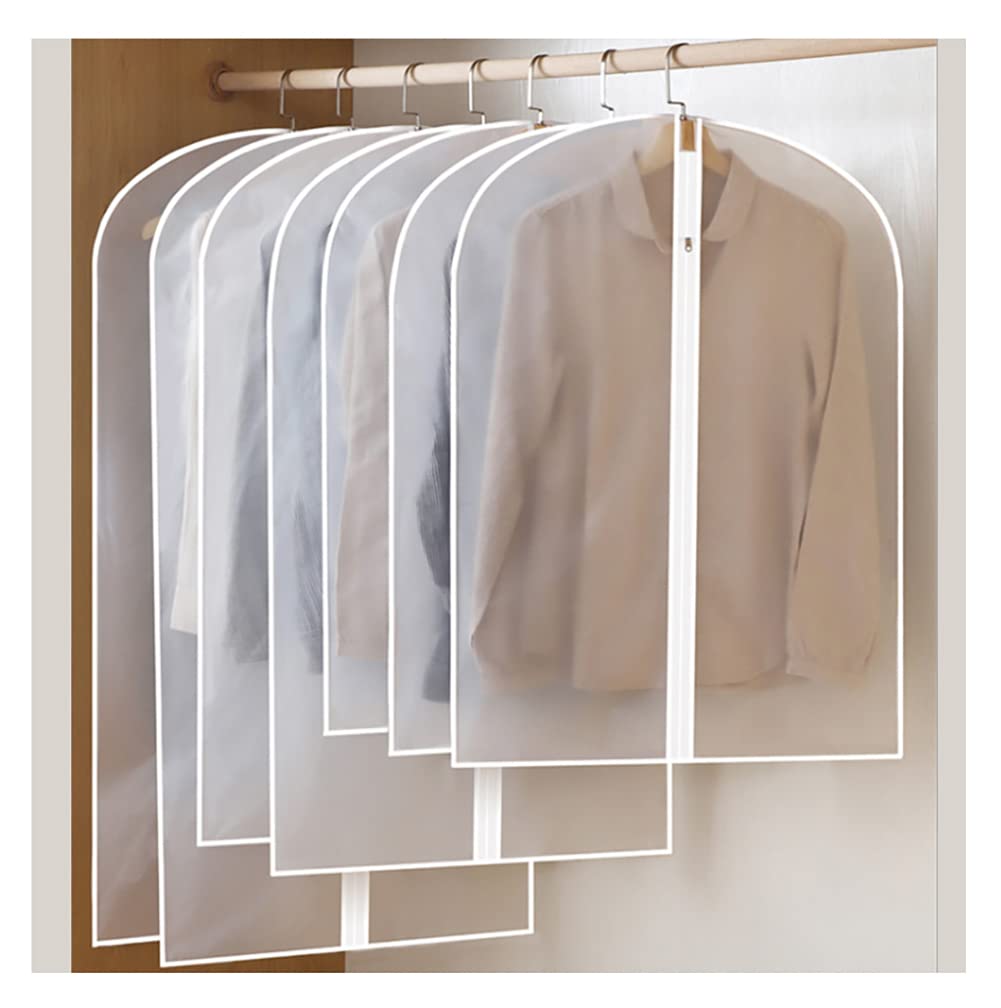 Fundas transparentes para ropa, 20 unidades, 60 x 80/100/120/140 cm, con cremallera, fundas para traje, abrigo y chaqueta, 20 unidades