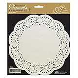 Kingzak Round Paper Lace Doily- 8' | White | Pack of 15