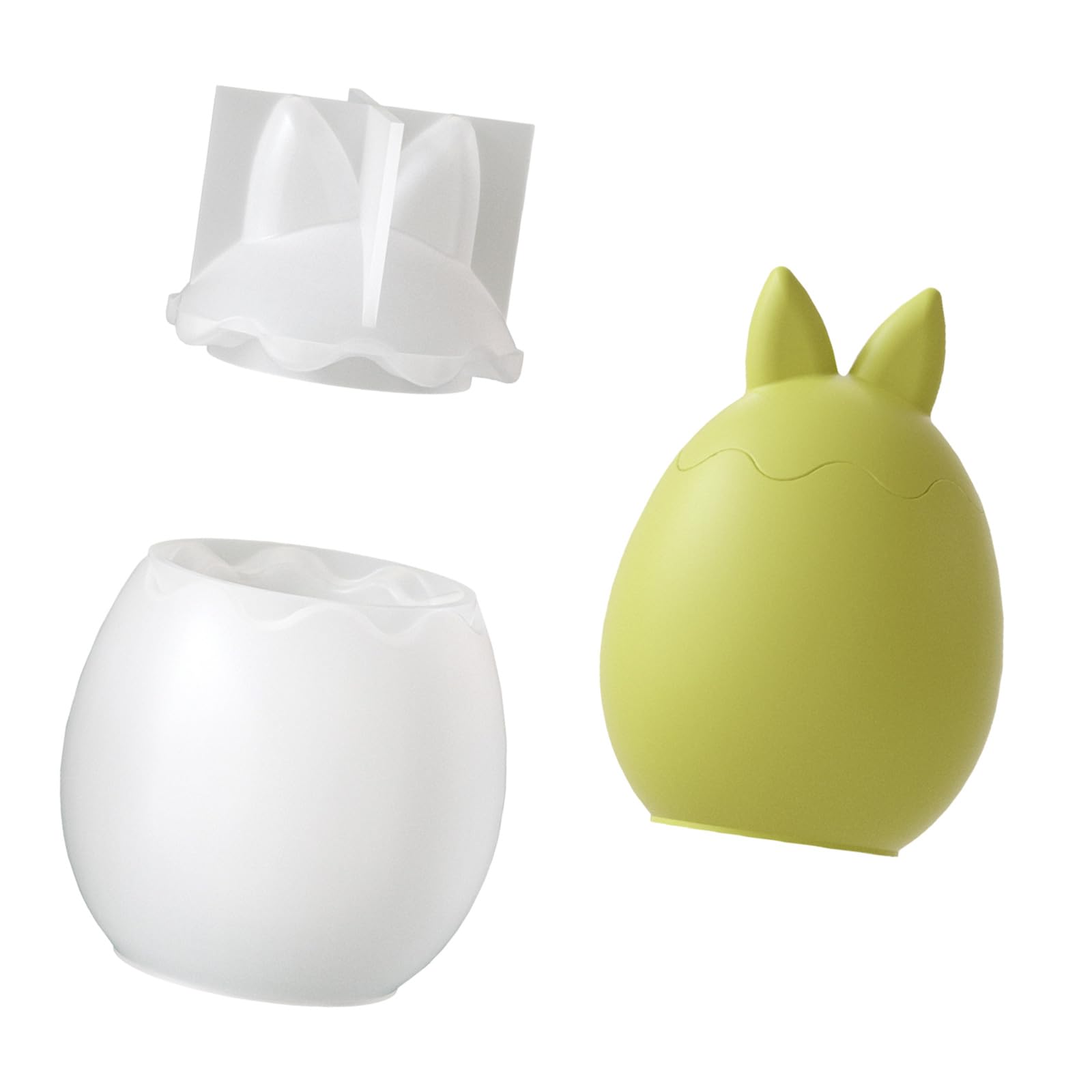 NEWFT Silicone Craft Mold Rabbits Eggs Shape Suitable for Creating Candle Containers and Organizers Great for Handmade Gifts