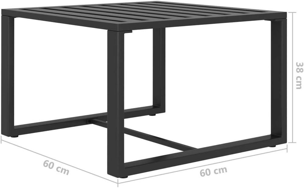 Coffee Table Aluminum Anthracite Patio Chairs Outdoor Furniture Outdoor Chairs Suitable for Gardens, Pools and Balconies.