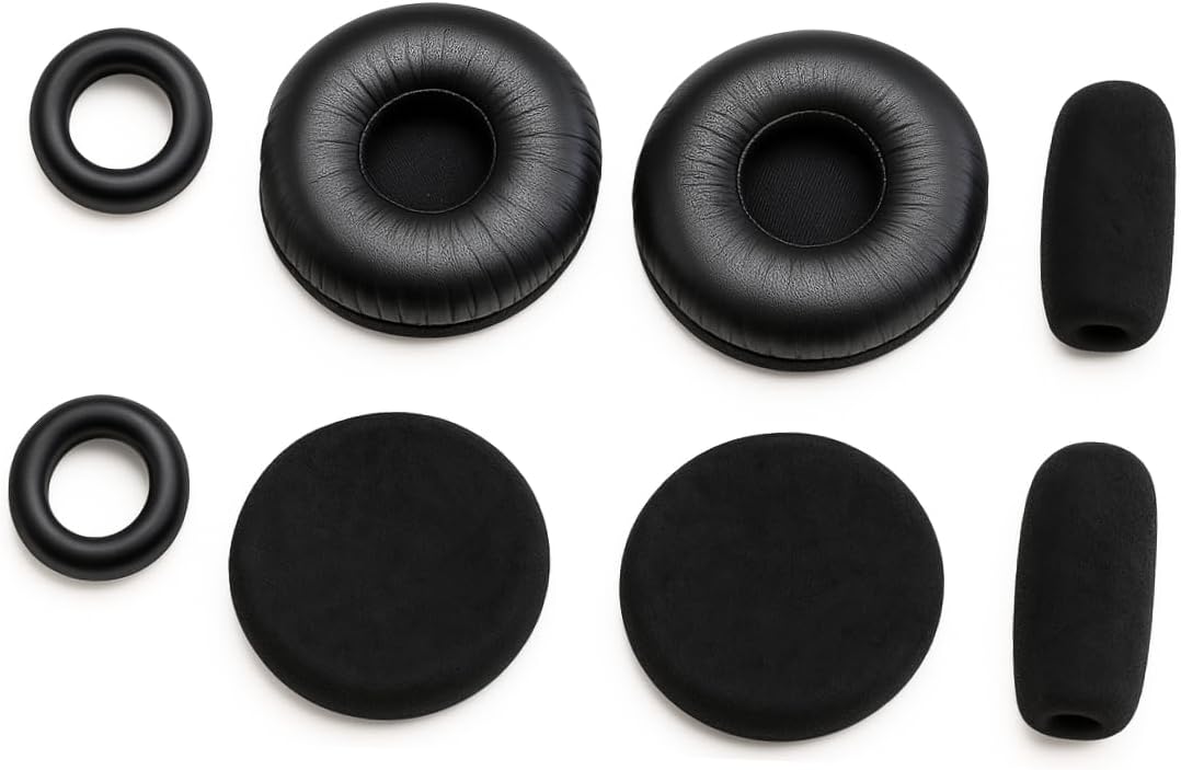 Ear Cushion Kit for Blue Parrott C400-XT Bluetooth Headset 204159 - Replacement Accessories - Ear Cushions, Microphone Foam Windscreens Covers by Global Teck