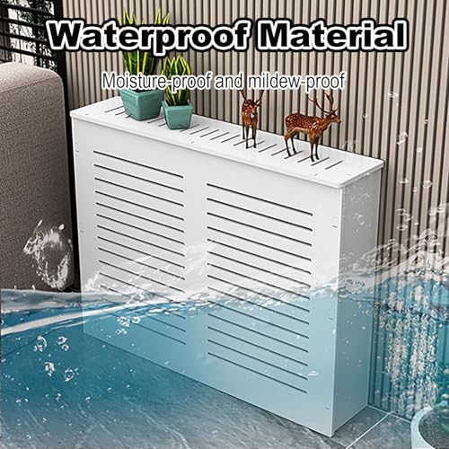 Cache-radiateur en bois blanc pour sécuriser et décorer le couloir