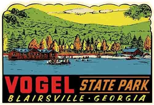 Vogel State Park Blairsville Georgia GA Vintage Travel Decal Sticker