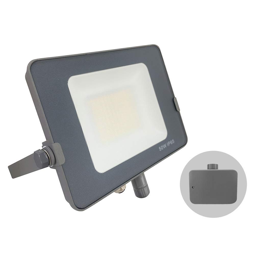 Weyimvto 50 Watts Solar Lights, 4500-5000Lms, Ip65 With Photocell Dusk Till Dawn Sensor, Energy Saving Security Light, Tri-Colour(50 Watts)