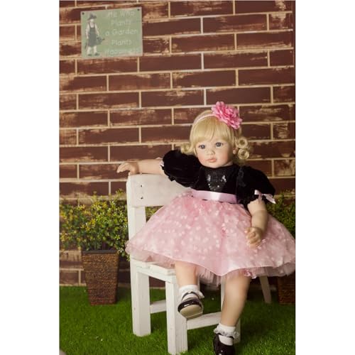 Muñeca Reborn Bebé Niña 24 Pulgadas con Accesorios miniatura 3