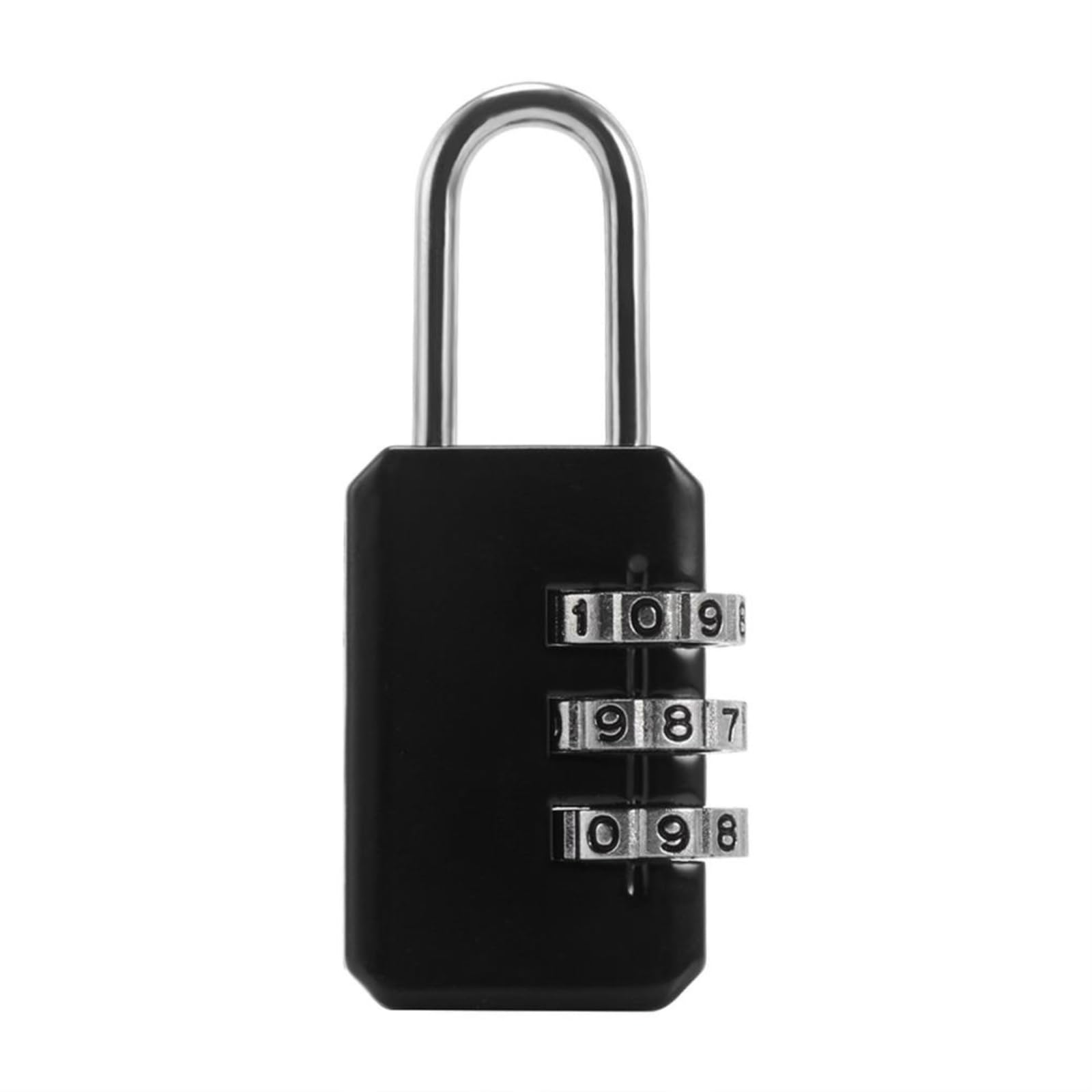 Ntek Black Combination Locks | 3 Digit Combination Padlock Codes | Padlock For Suitcases Luggage Case Bag Code Lock | Waterproof Padlocks For School Gym Locker, Gate | Resettable Locker Gate (Black)