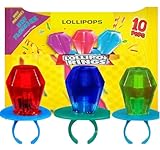 Assorted Candy Variety Pack, Hard Candy Lollipop Ring-Shaped Suckers for Parties, Birthdays and Favors (10 - COUNT)