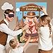 Pin The Pacifier On The Cowboy Party Games - Western First Birthday Party Decorations Horse Theme Poster with 24 Stickers & 1 Eye Mask Wall Game Photo Background for Baby Shower