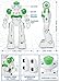 KingsDragon RC Robot Toys for Kids, Gesture & Sensing Remote Control Robot for Age 4 5 6 7 8 Year Old Boys Girls Birthday Present (Green)