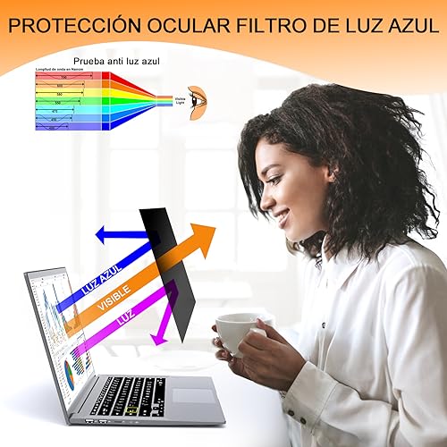 Filtro de privacidad para portátil 13.3 16:9 antirreflejo protector luz azul extraíble 6