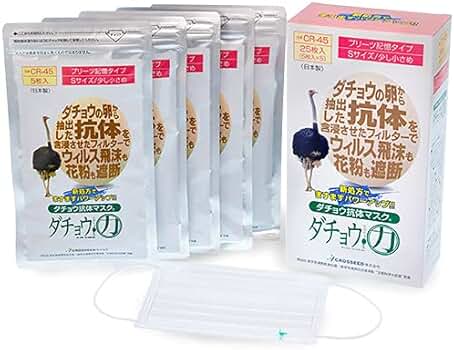 Amazon.co.jp: CROSSEED(クロシード) ダチョウ抗体マスク プリーツ記憶