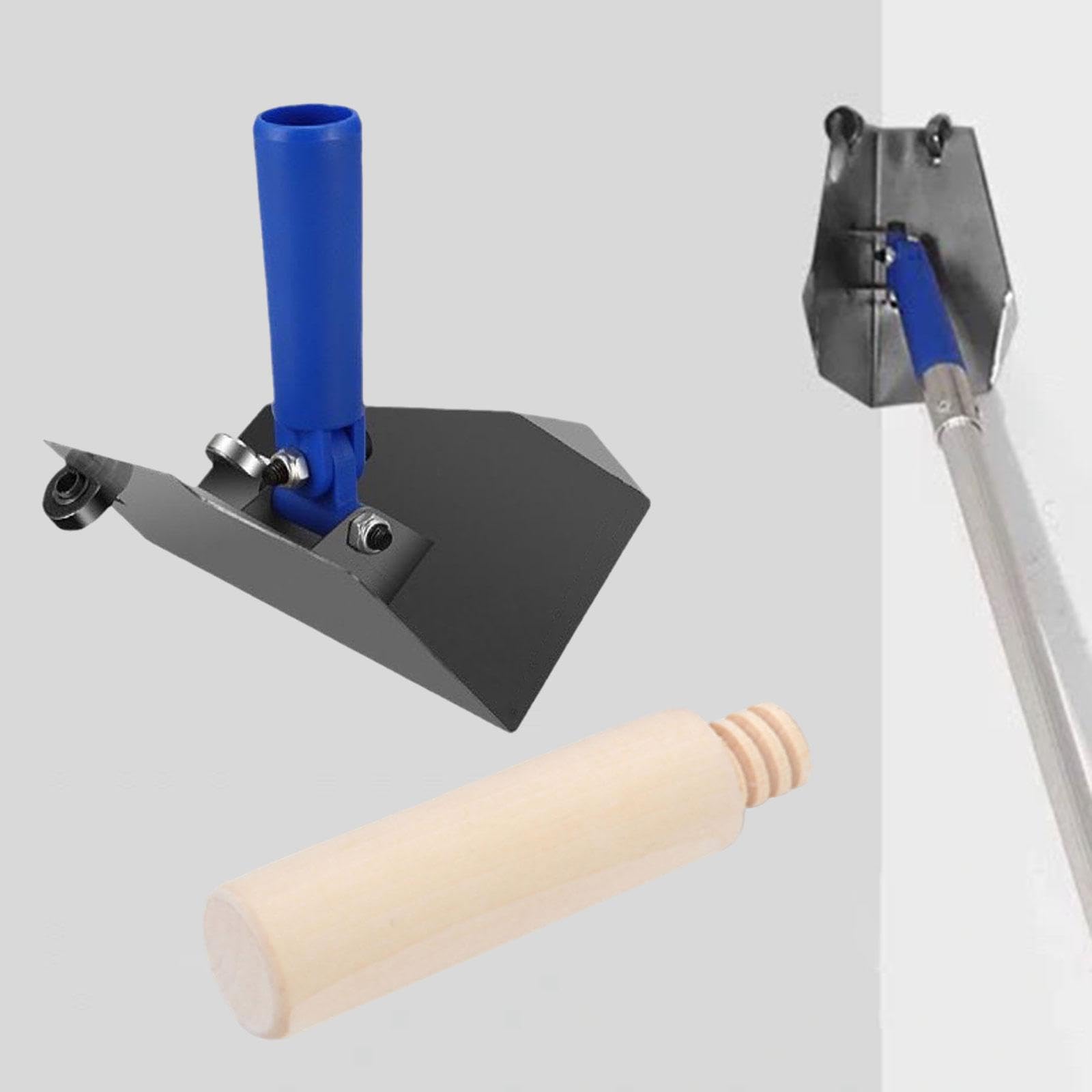 Espátula de Esquina Herramienta para Pared Llana de Enlucido Cuchillo de Acabado Finalizadora de Ángulos con Mango de Madera Adecuado para Albañilerí