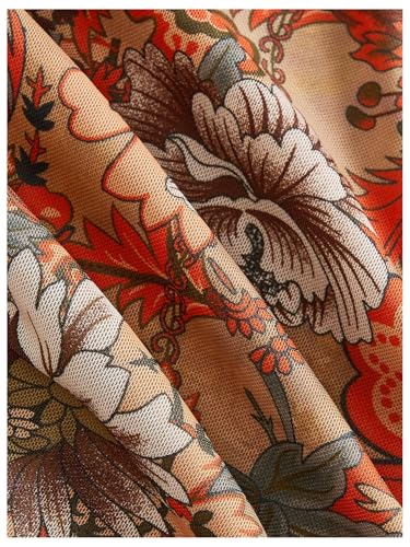 Image of Verdusa Women's Plus Size Paisley Print Short Dress Western Boho Bell Sleeve V Neck Ruffle Dresses Country Concert Outfits