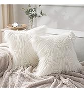 Phantoscope Pack of 2 Faux Fur Throw Pillow Covers Cushion Covers Luxury Soft Halloween Decorativ...