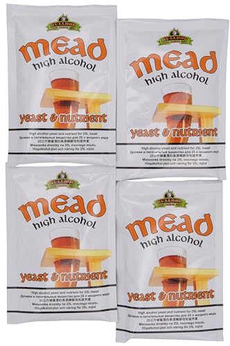 4x Hambleton Bard Bulldog levadura + sal nutricional - 28g/25L - Bulldog Brew's - levadura seca de hidromiel - | vino de hidromiel | levadura de vino | levadura vino blanco y vino tinto