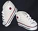 Patucos bebé. Crochet. Unisex. Estilo Converse. Color crema. 100% algodón. Tallas de 0 hasta 9 meses. Hechos a mano en España. Regalo para bebé.