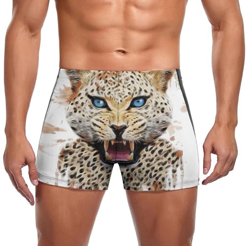 Swim briefs léopard aquarelle homme anti irritation et séchage rapide