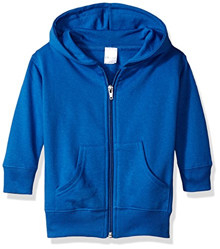 Clementine Baby Infant Premium Fleece Zip Sweatshirt Hoodie, Royal, 6MOS