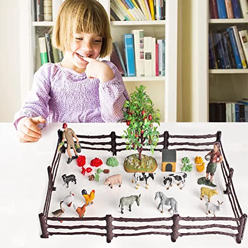 36 Stück Realistische Bauernhof Tierfiguren Miniatur Bauernhof Tier Spielzeug Spielset Pädagogisches Lernspielzeug für… – Bild 5