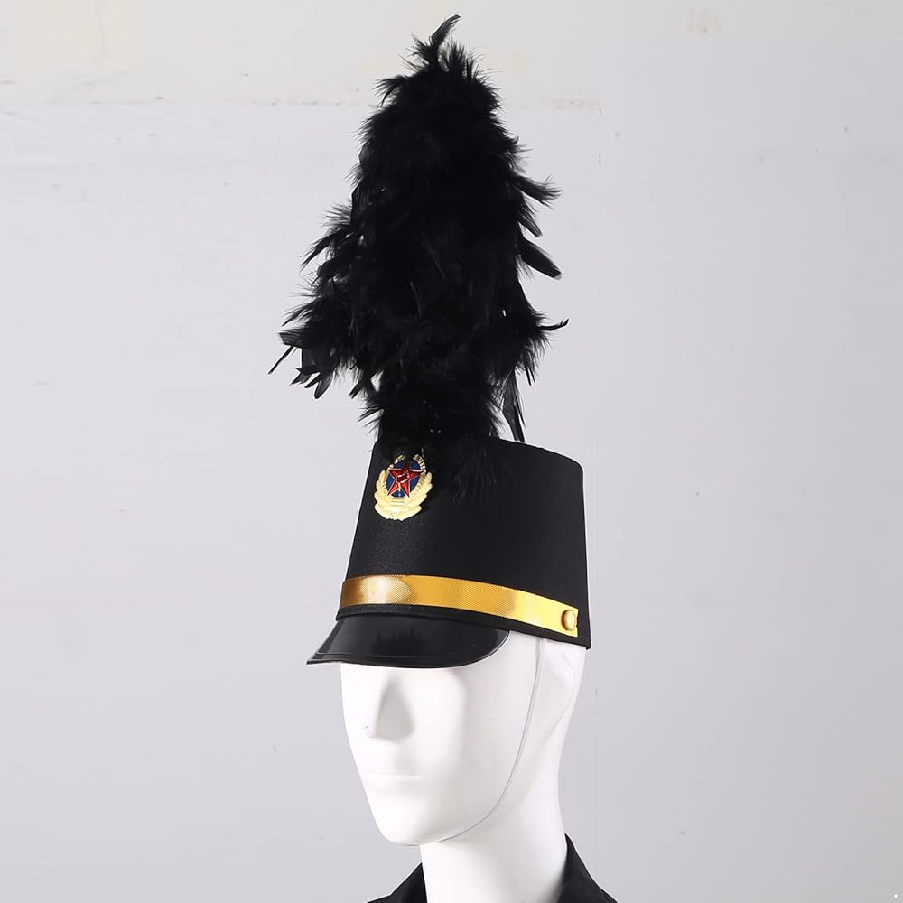 Amazon.com: Jizyo Drum Major Hat with Feather, Majorette Hat