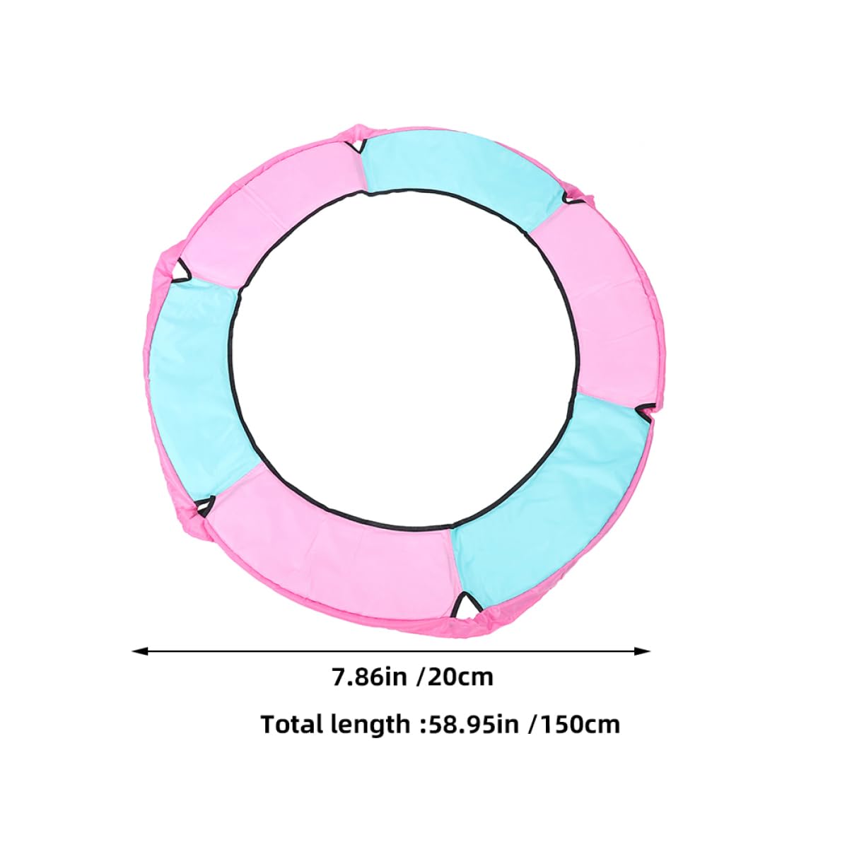 HOOTNEE Trampoline Surround Pad Jumping Bed Spring Cover Trampoline Cover Child Safe Protection 1.5m Diameter Pink Green Mixed Easy to Install Sturdy Oxford Fabric