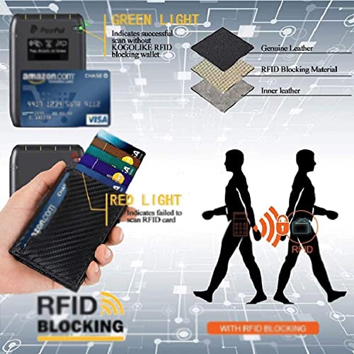 Spacious & Functional Men's Purses Business Metal Aluminum Carbon Fiber Leather Wallets 100% Genuine Leather Slim Pop Up Card Holders Billfold Clutch Purse3