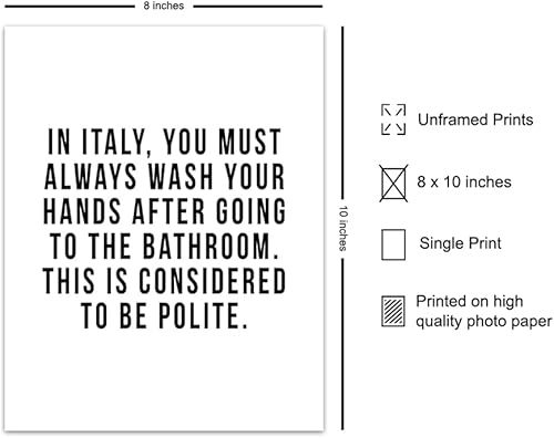 Miniatura 2 de The Office Bathroom Decorations - Bath Wall Decor - Funny Bathroom Decor - Wash Your Hands Restroom Sign - Unique Original Housewarming Gag Gift -