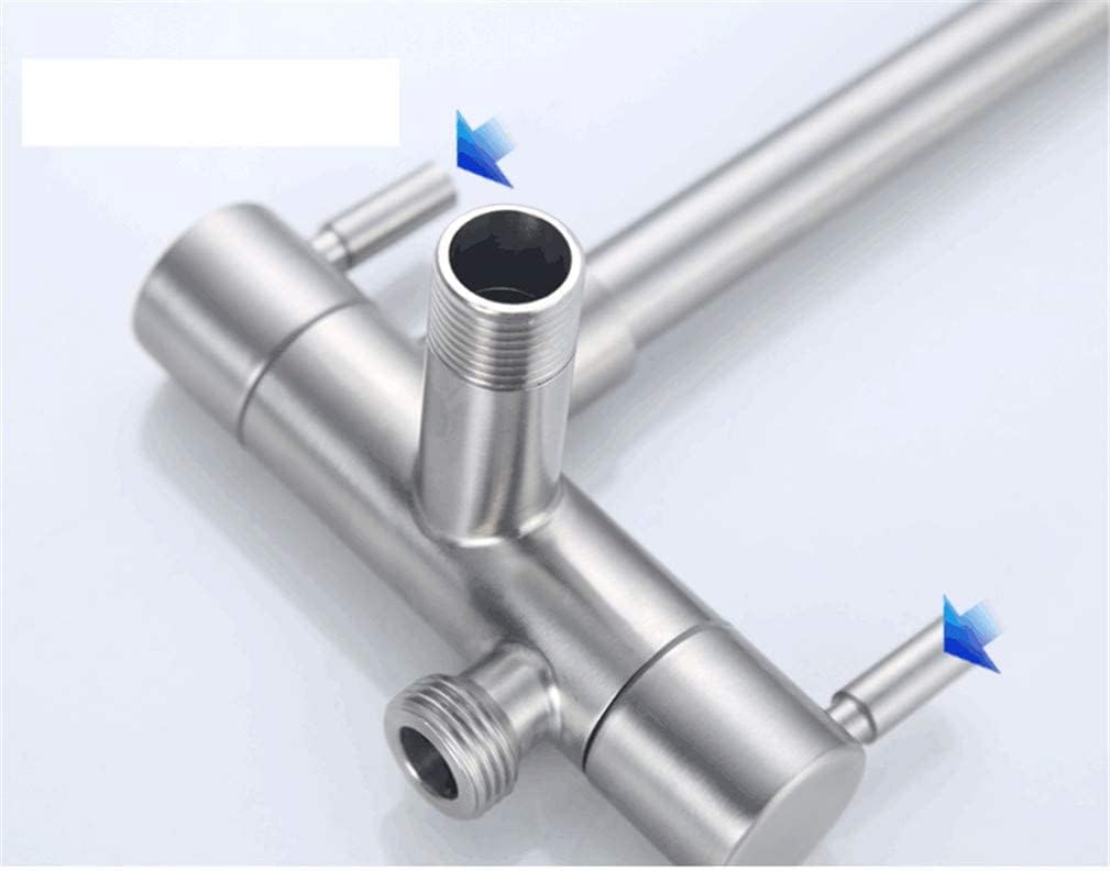 Kitchen Faucet Sus 304 Stainless Steel Into The Wall Horizontal Cold Faucet Spray Set Bidet Nozzle Double Control Faucet 360 Swivel,Brushed Nickel A(Brushed Nickel B)