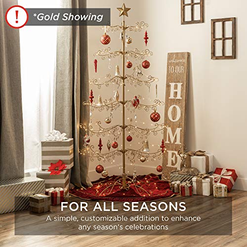 Best Choice Products SKY5362 6Ft Wrought Iron Ornament Display Christmas Tree W/Easy Assembly And Stand thumb #2
