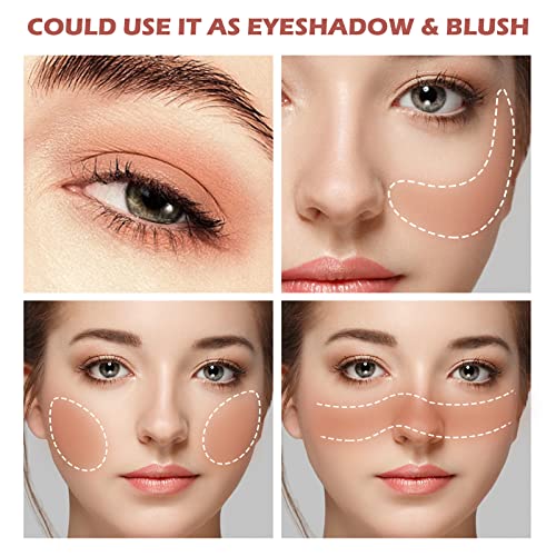 Boobeen Powder Blush, Single Color Blush Face Blush Palette Matte Baked Cream Blush Makeup Powder, High Pigment Pressed Blush For Create A Natural Cheek Flushed Look #TOP4