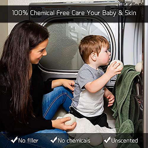 MEEQIAO 6PCS wol droger ballen - duurzame drogers ballen voor droger - natuurlijke stof ontharder - 100% Nieuw-Zeeland… - Image 6