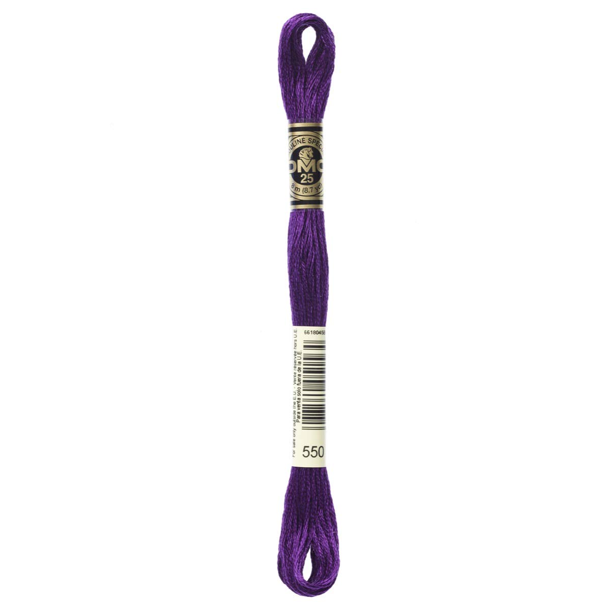 DMC Embroidery Floss Mouline Stranded Cotton Thread for Hand Embroidery and Sewing - Colour No: 550-12 x 8m Skeins