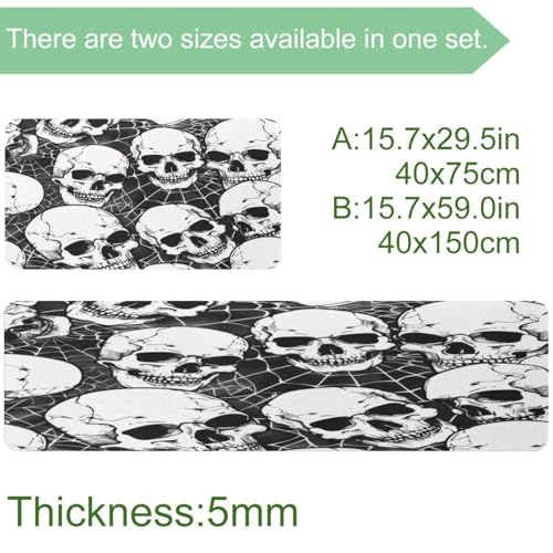 Alfombrillas cocina calavera muerta absorbentes y alfombras lavables para pasillo 4