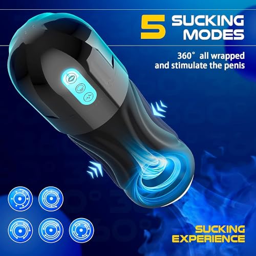 Masturbador masculino para noches de relax con modos de succión y texturas suaves 4