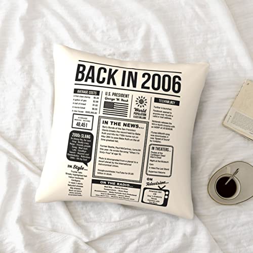 Norgopron 17 Year Old Girl Gift Ideas Gifts For 17 Year Old Girl Boys 17Th Birthday Gifts For Girls 17Th Birthday Decorations For Girls Back In 2006 Throw Pillow Covers 18X18 Inch #TOP3