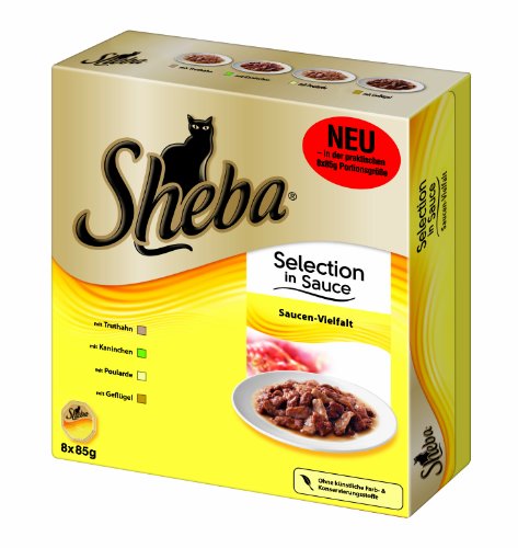 Sheba 8er Multipack Selection in Sauce Vielfalt, 8er Pack (8 x 85 g)