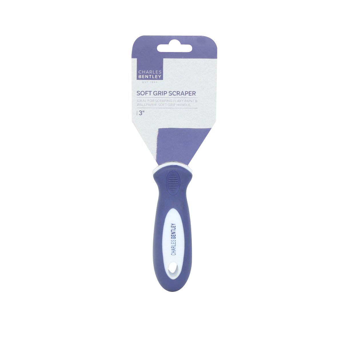 Bentley Retail Soft Grip Scraper, Blue, 3"