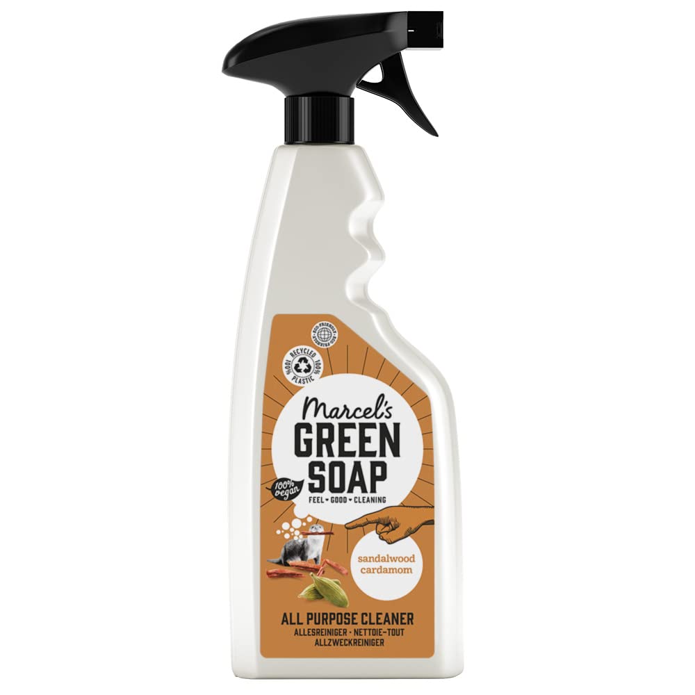 Marcel's Green Soap - All-Purpose Spray Sandalwood & Cardamom - Cleaning Spray - Eco friendly - Vegan - 99% Biodegradable - 500 ML
